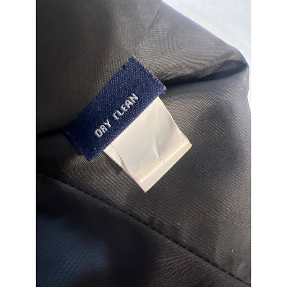 Chaps Jacket Blazer 3/4 Sleeve Spit Cuff Black White Stripe Button Jacket Small - Picture 6 of 6